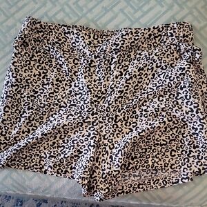 Chic Leopard Print High Waist Women's Shorts